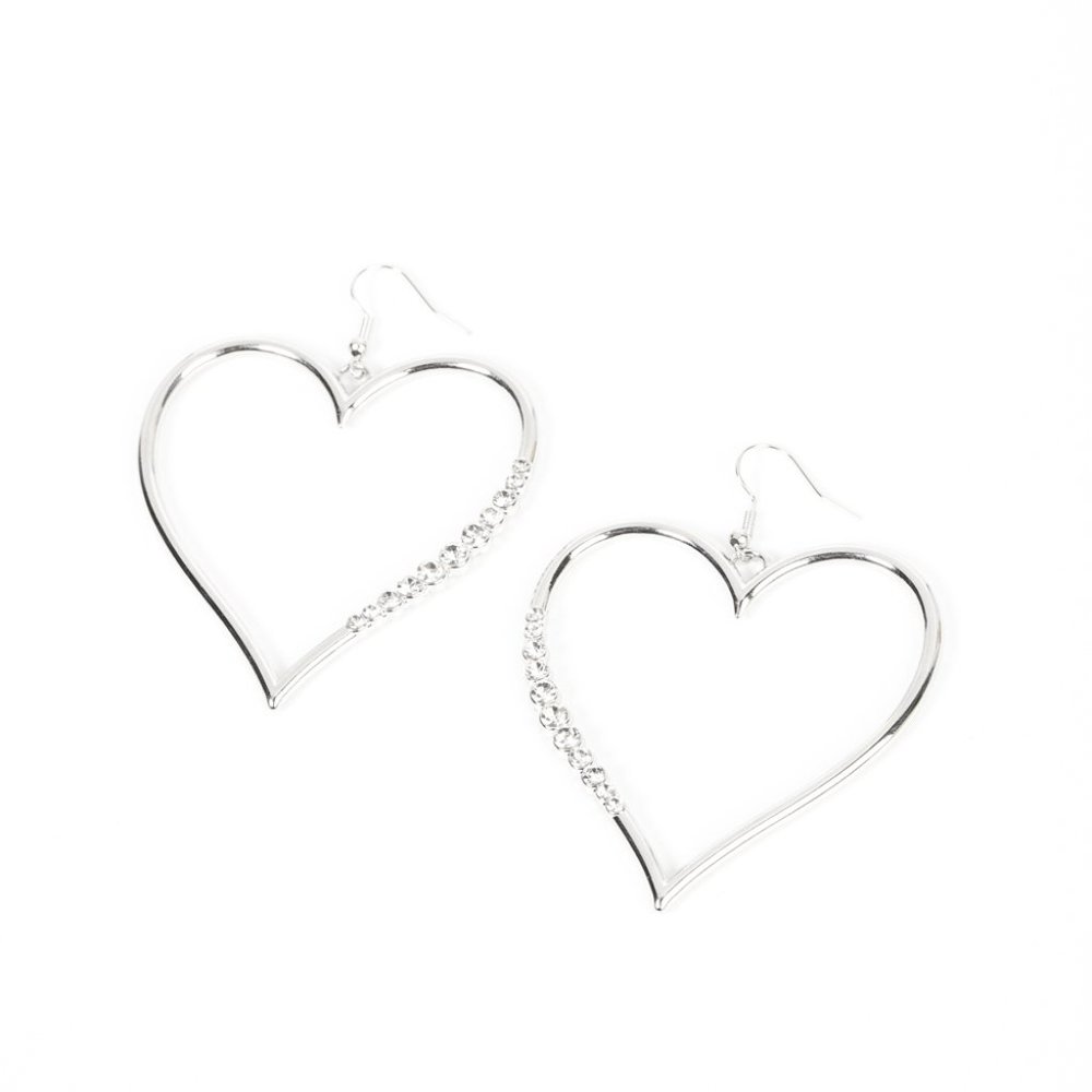 Bewitched Kiss - White Earrings